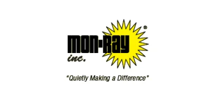 Mon-Ray Inc. logo with bold text, yellow sunburst, and the tagline Quietly Making a Difference below.